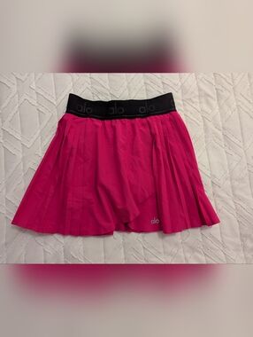 ALO Yoga Women's Hot Pink Pleated Athletic Skirt